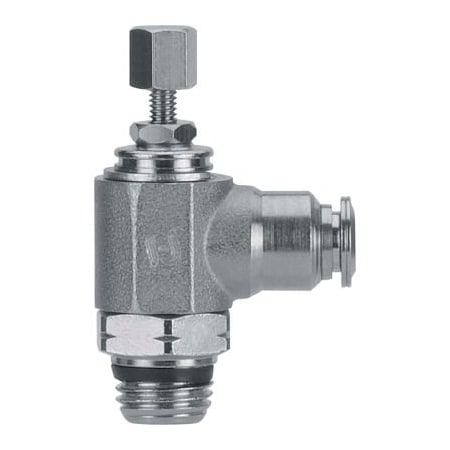 Alpha Technologies AIGNEP Flow Control, Knob Adj., 3/8 Tube x 1/4 Swift-Fit, Metallic Collet 89968-06-04